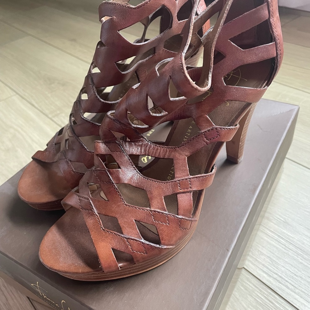 Vintage Y2K Franco Sarto artist collection cage heels - Picture 7 of 7